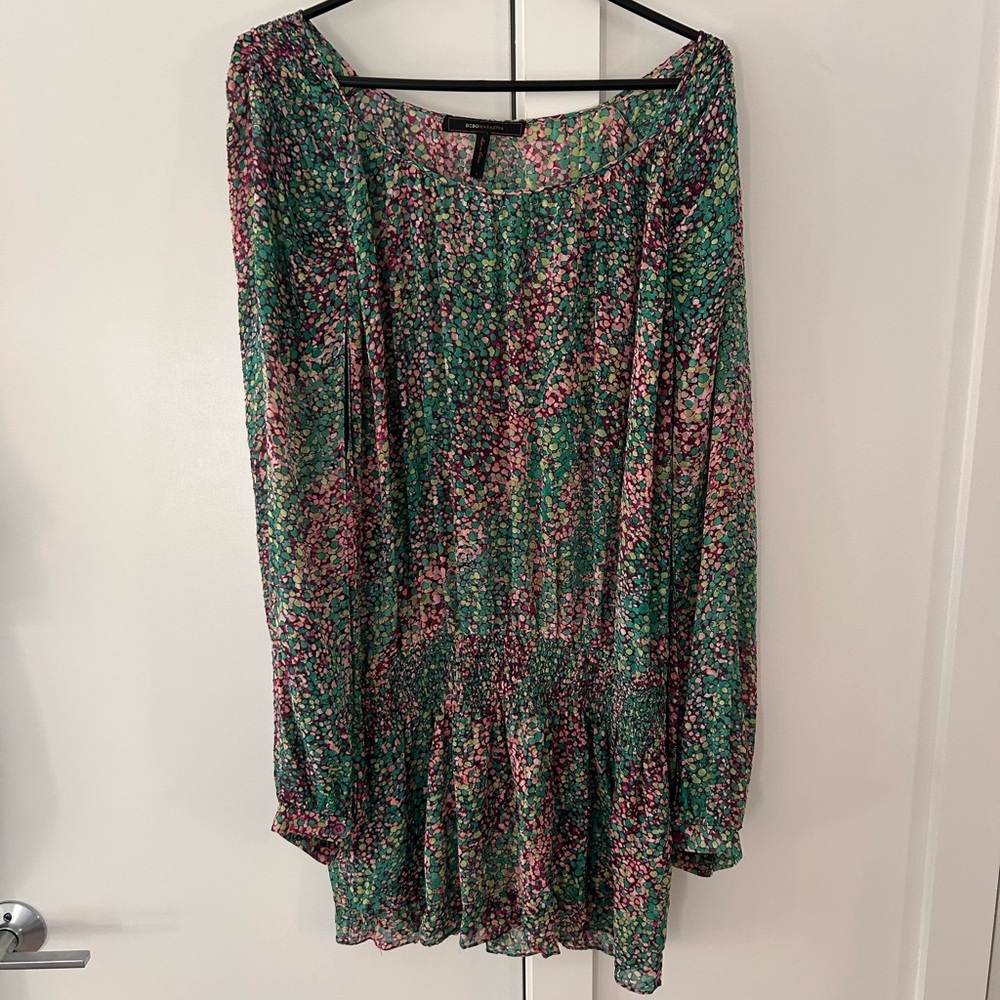 BCBGMaxAzria Long Sleeve Mini Dress